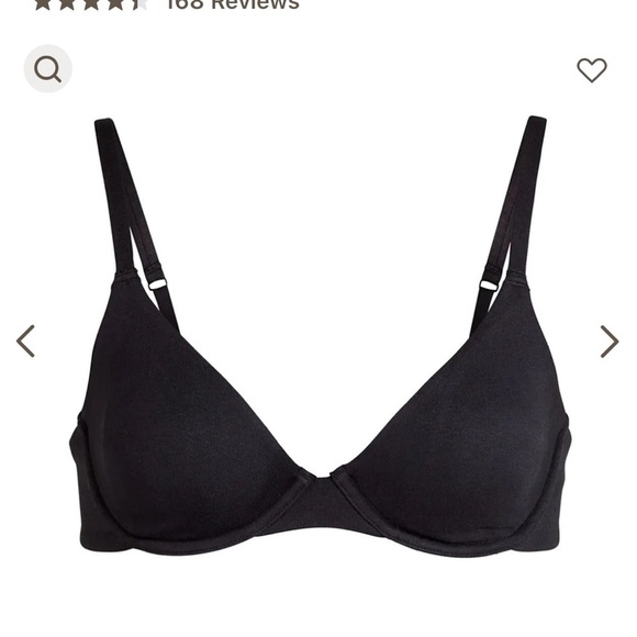 SKIMS Cotton Jersey Mesh Lining Underwire Bra Soot Size 36DD - Picture 3 of 6